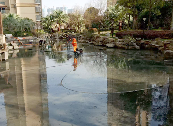 金水景观池淤泥清理